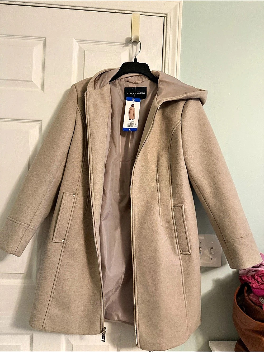 Vince camuto Hooded Coat in Brown NWT